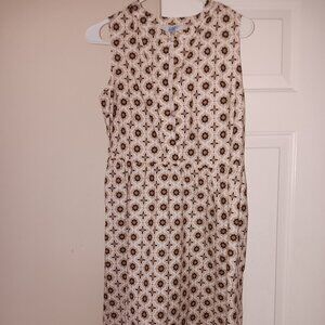 Brown, beige and white freeform dress